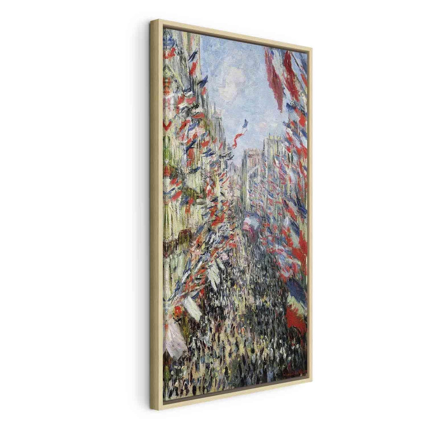 Rue Montorgueil Paris feiring av juni (Claude Monet)