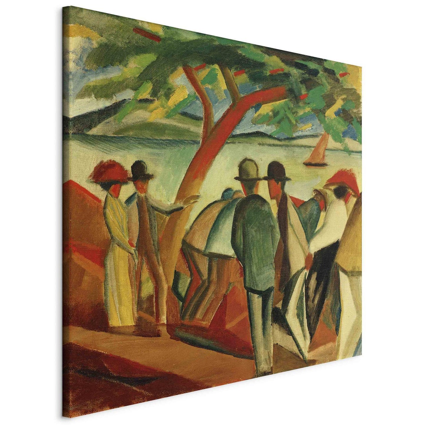 Spaziergänger am See (August Macke)