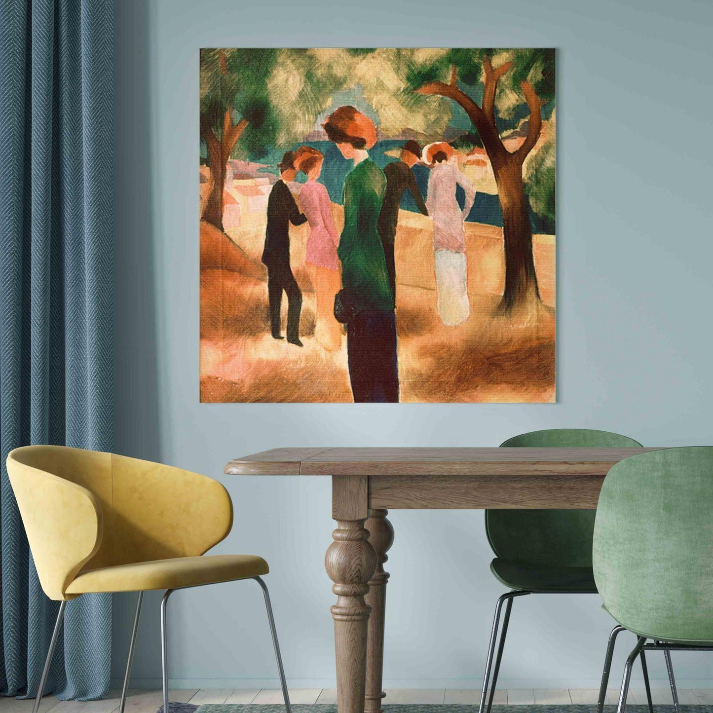 Dame i grønn jakke (August Macke)