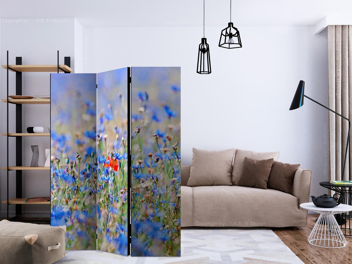 En himmelfarget eng - Kornblomster