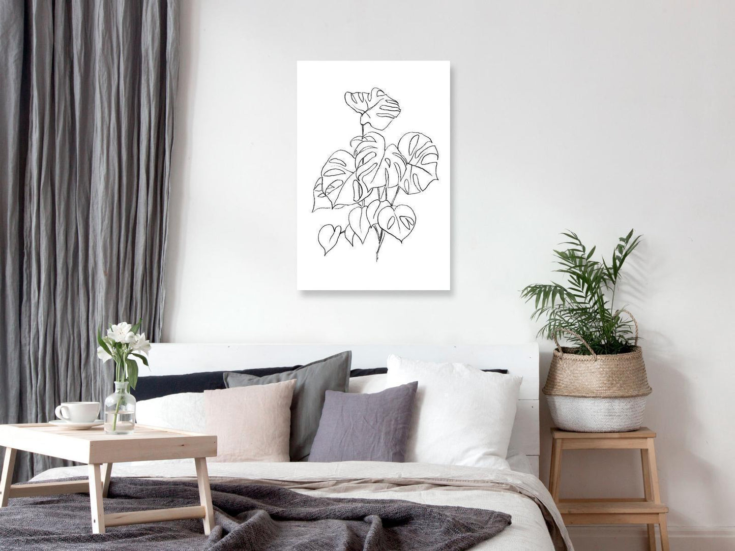 Monokrom monstera (1 del) Vertikal