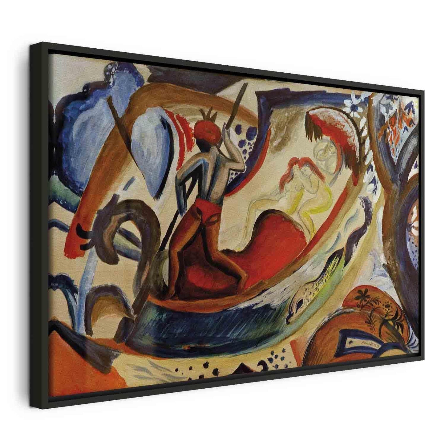 Nakne jenter i barken (August Macke)