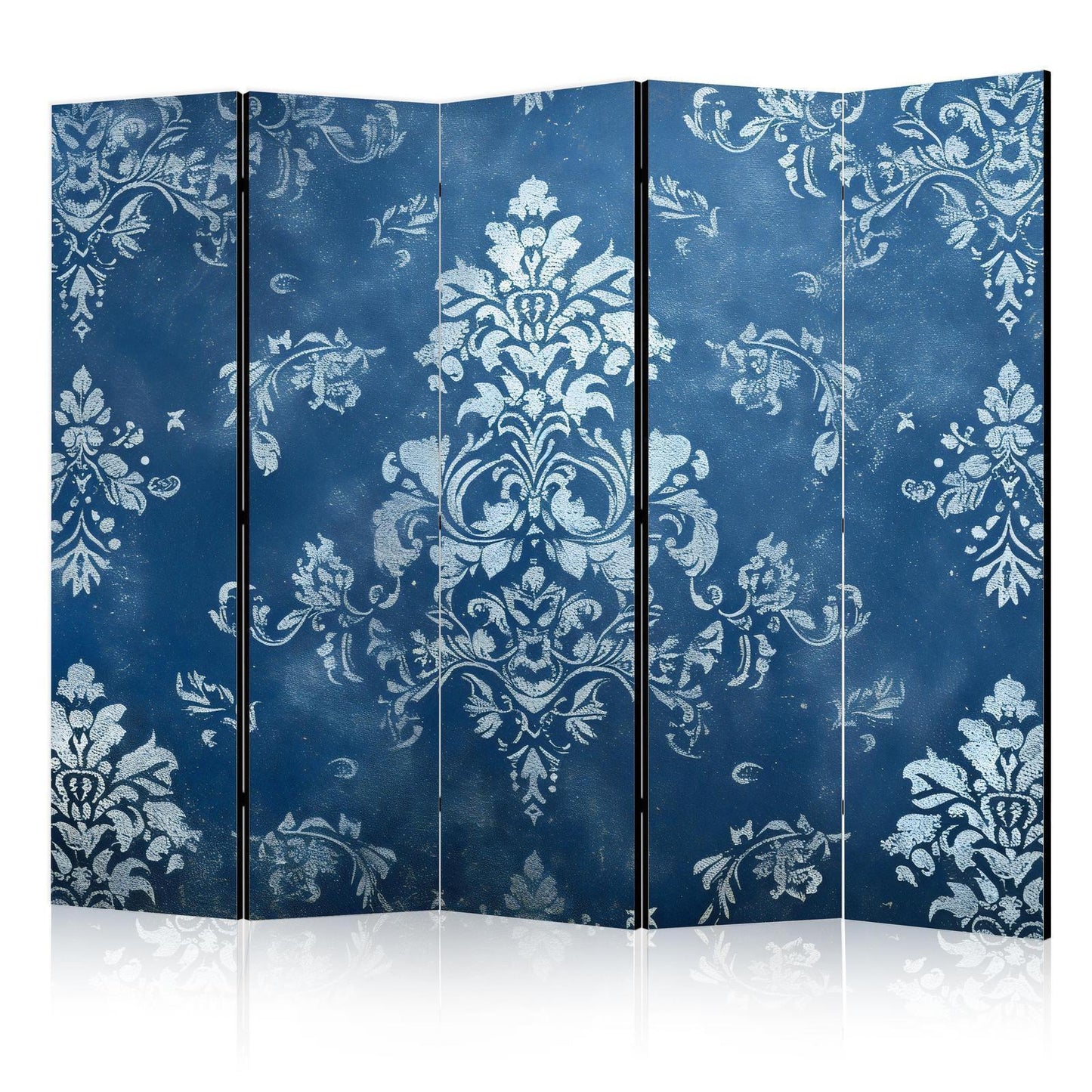 Retro Ornament - Dekorativt motiv i Rubbed Blues