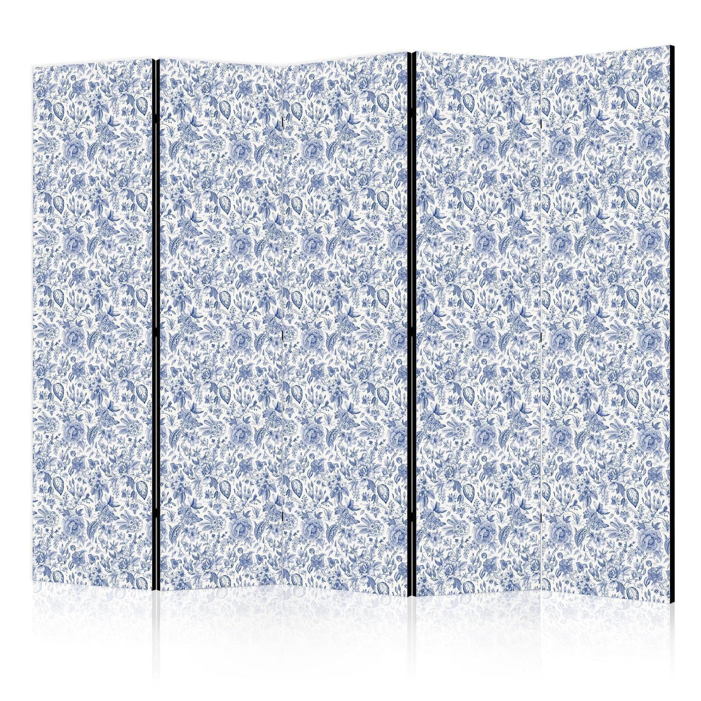 Illustrasjon i vintagestil - Blå blomster på hvit bakgrunn
