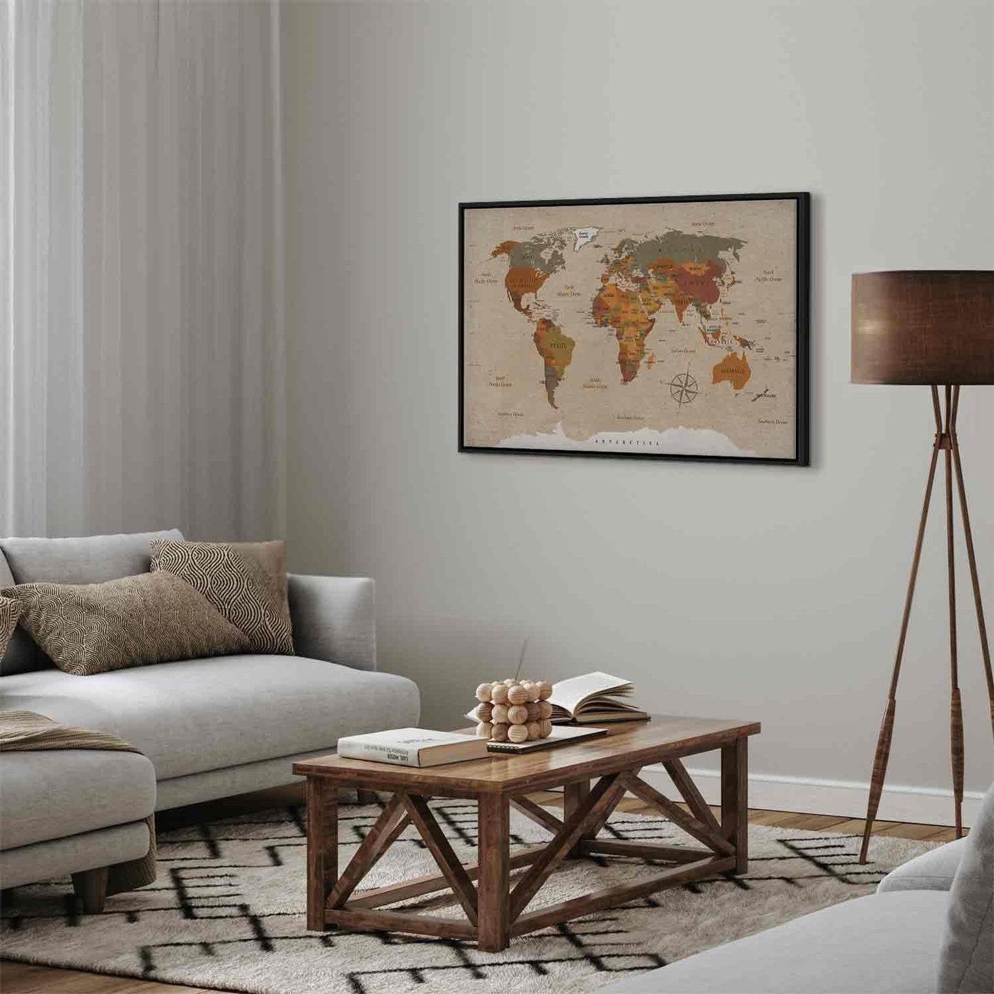 Verdenskart: Beige Chic