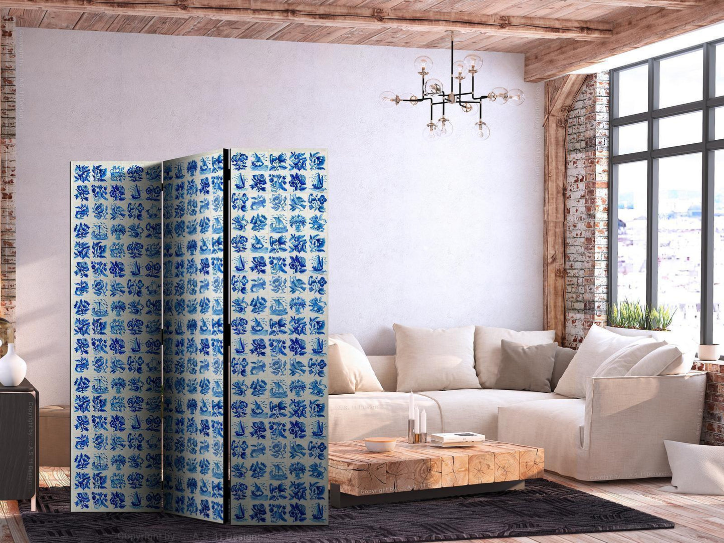 Keramiske fliser - Tradisjonelle portugisiske blå fliser Azulejos