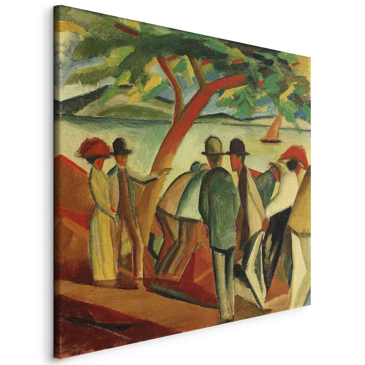 Spaziergänger am See (August Macke)