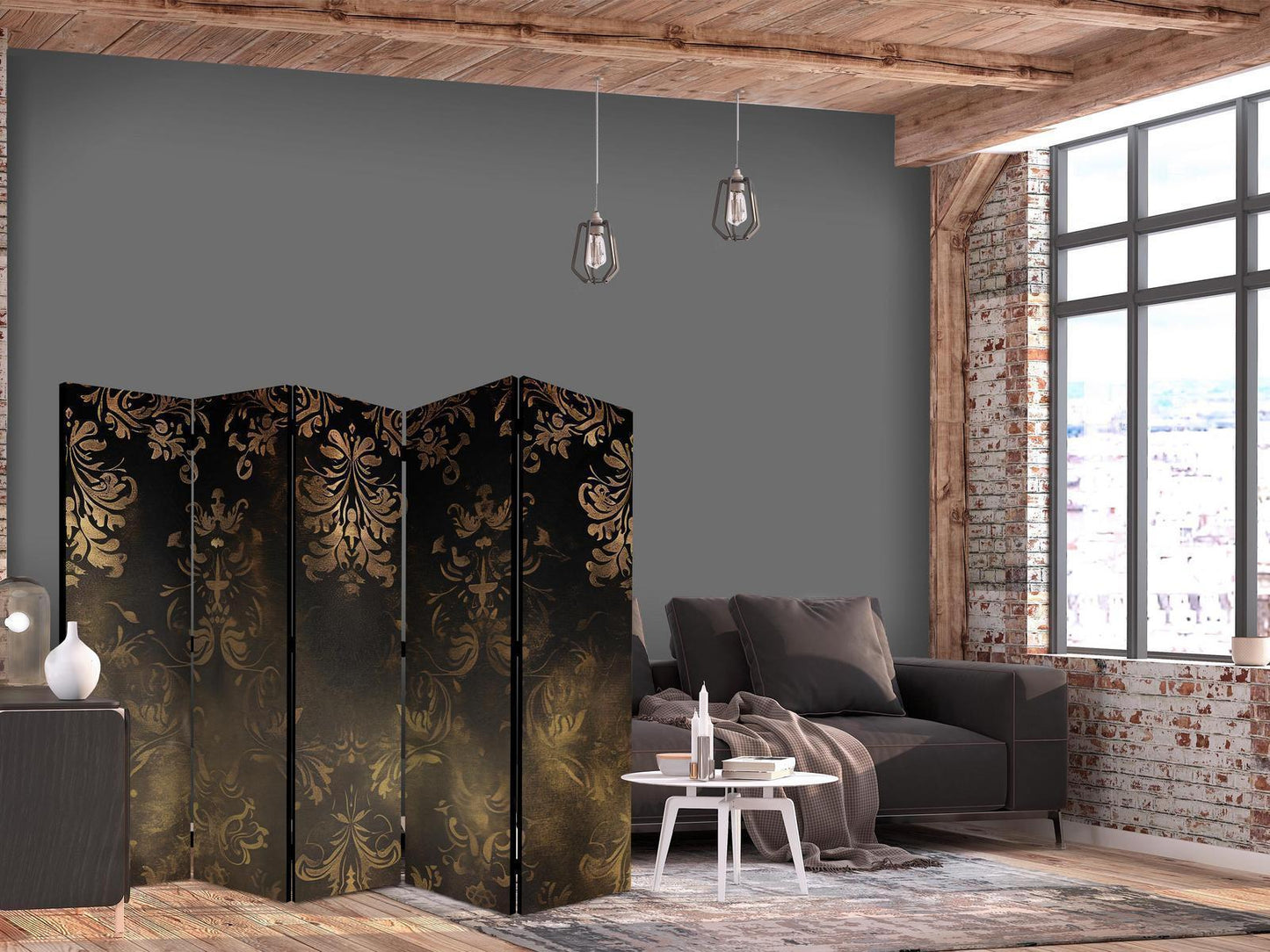 Barokk ornamenter i patinert gull og bronse - Retromotiv
