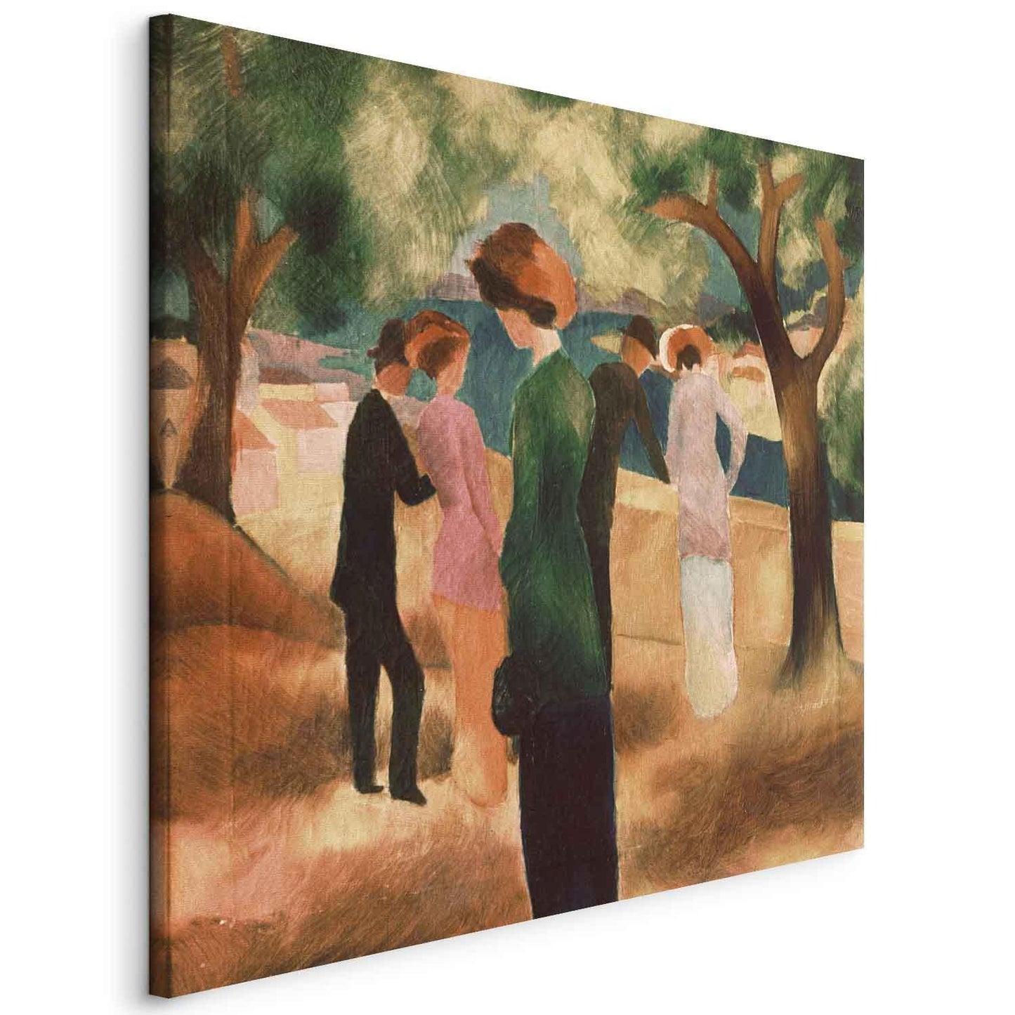 Dame i grønn jakke (August Macke)