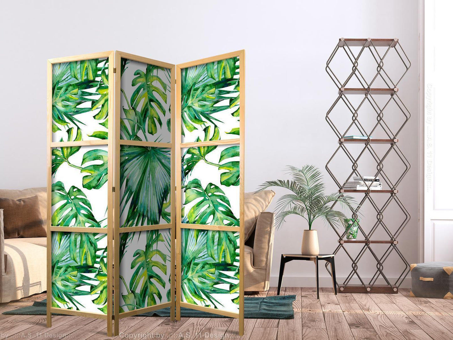 Monstera og palmeblader I