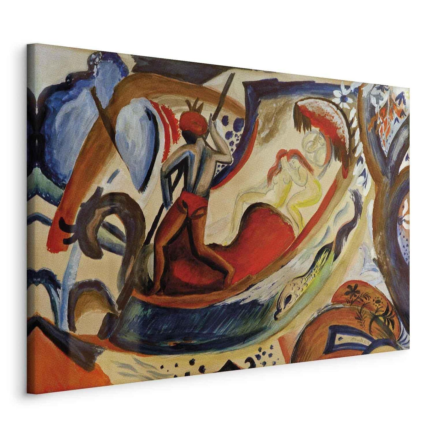 Nakne jenter i barken (August Macke)