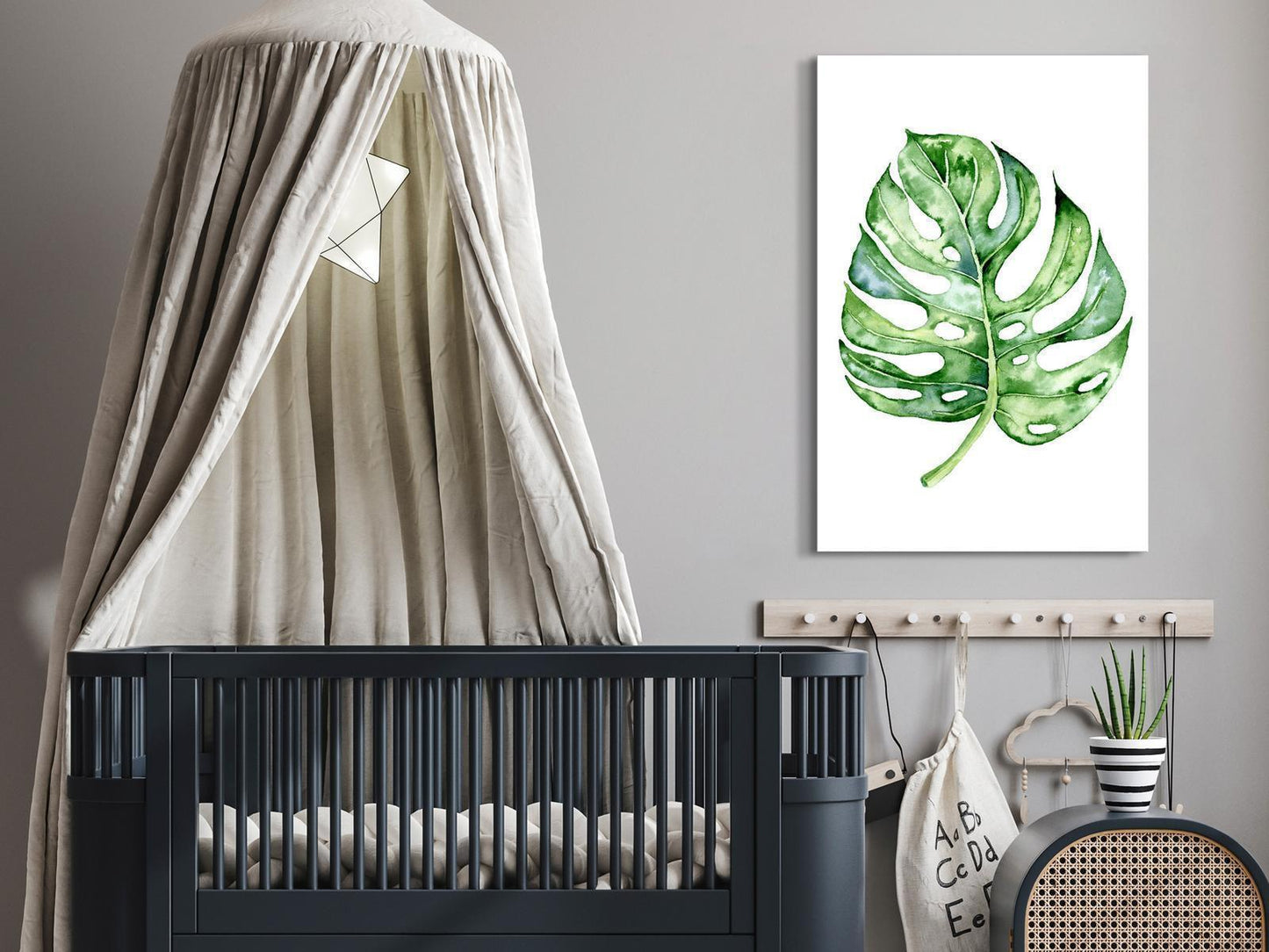 Akvarell monstera (1 del) Vertikal