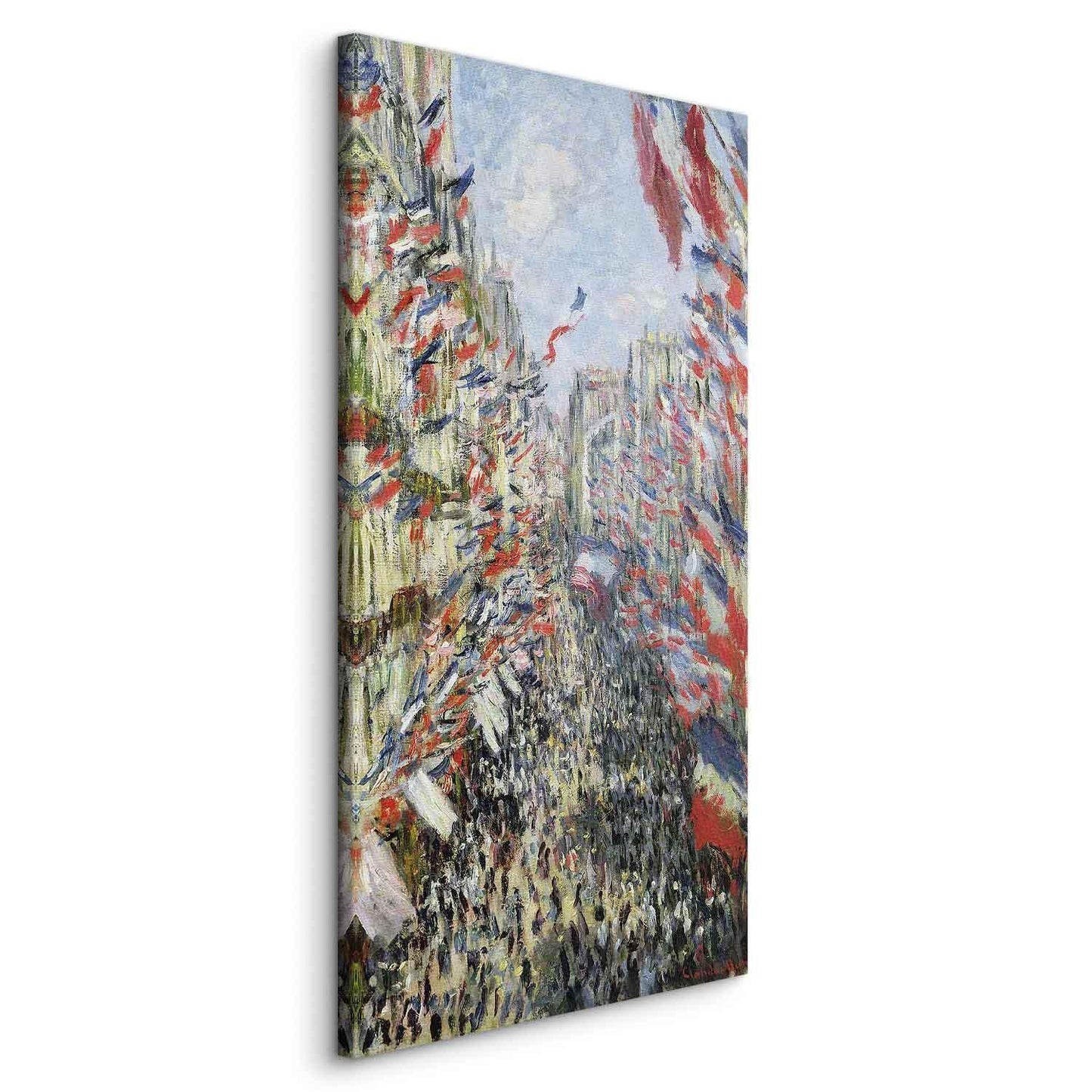 Rue Montorgueil Paris feiring av juni (Claude Monet)
