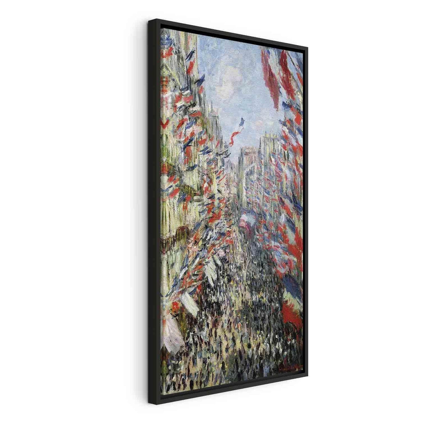 Rue Montorgueil Paris feiring av juni (Claude Monet)