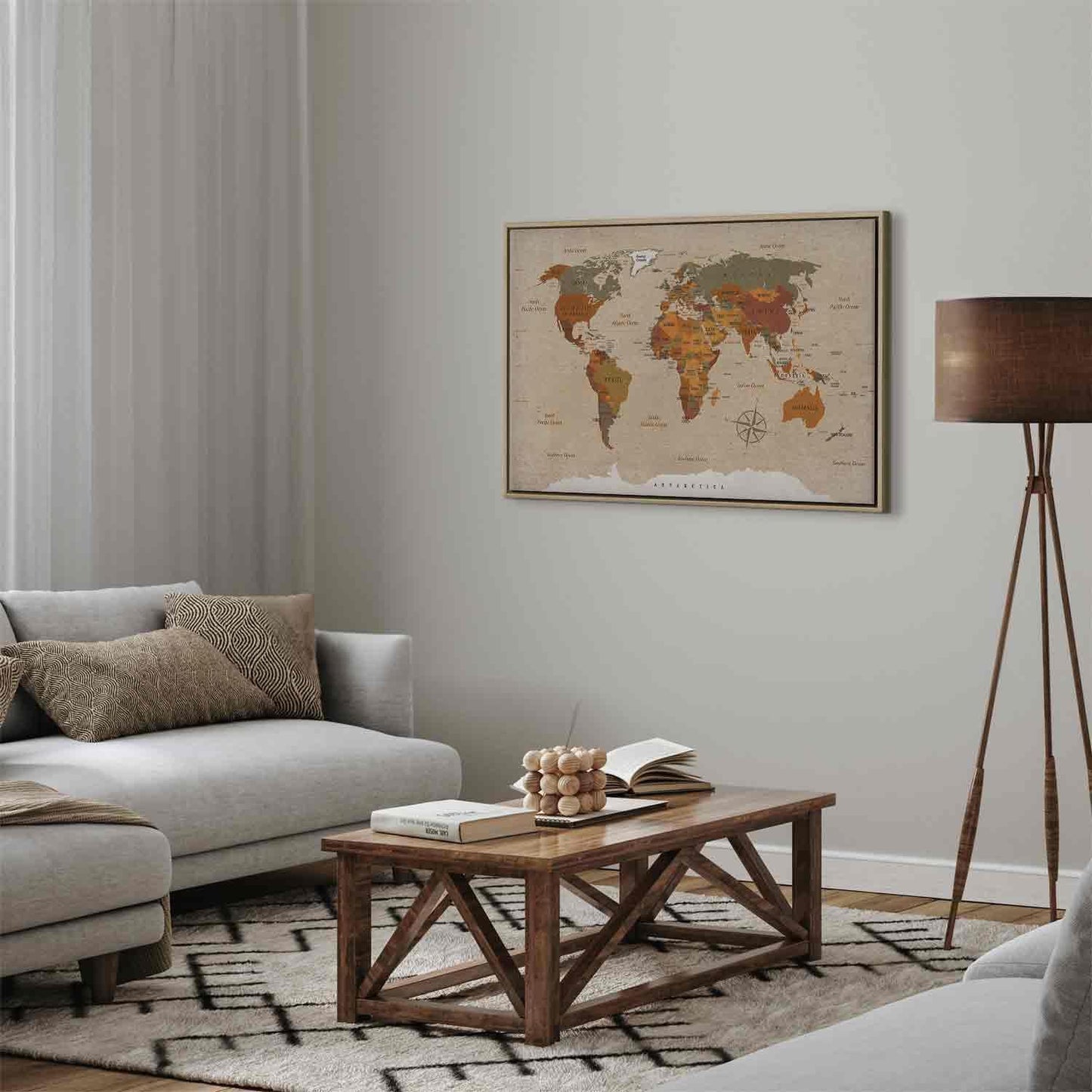 Verdenskart: Beige Chic