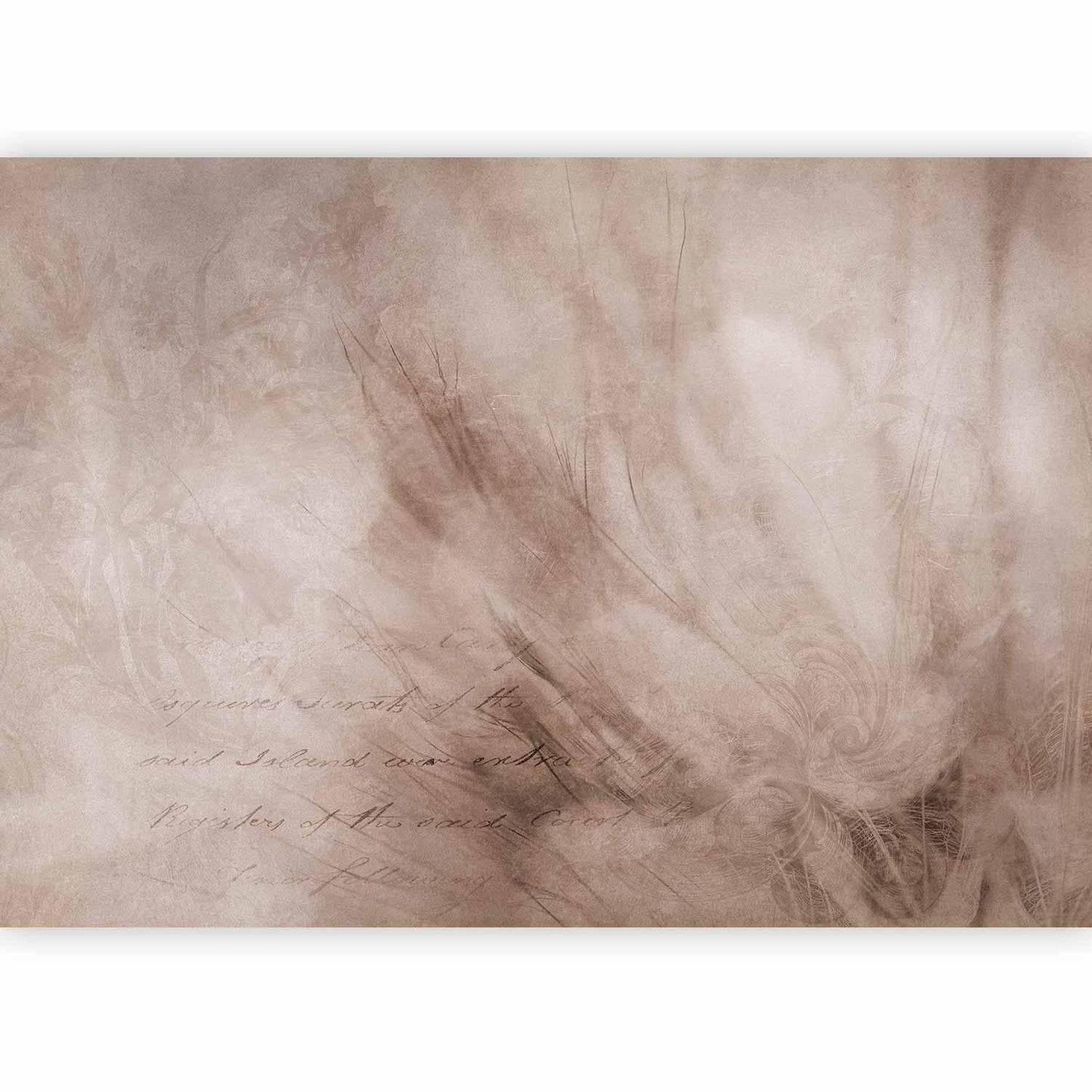 Abstrakt scandi boho - delikat komposisjon med bokstaver og blomster