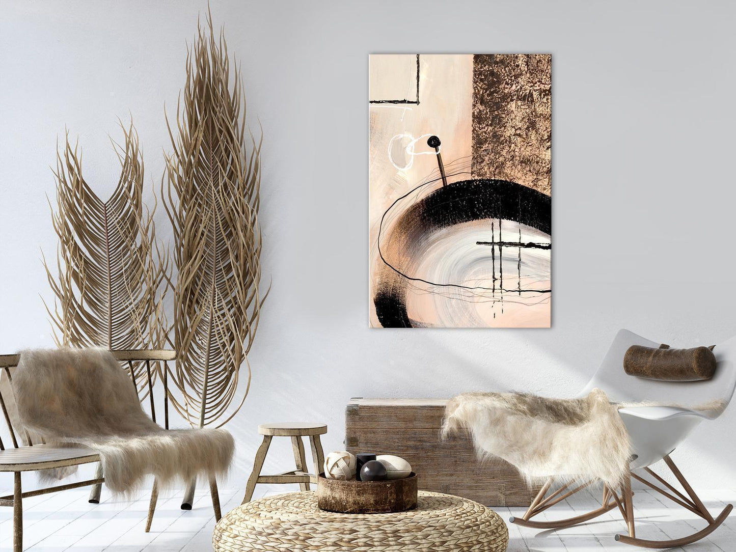 Kunst av former (1-delt) - Håndmalt abstrakt kunstverk