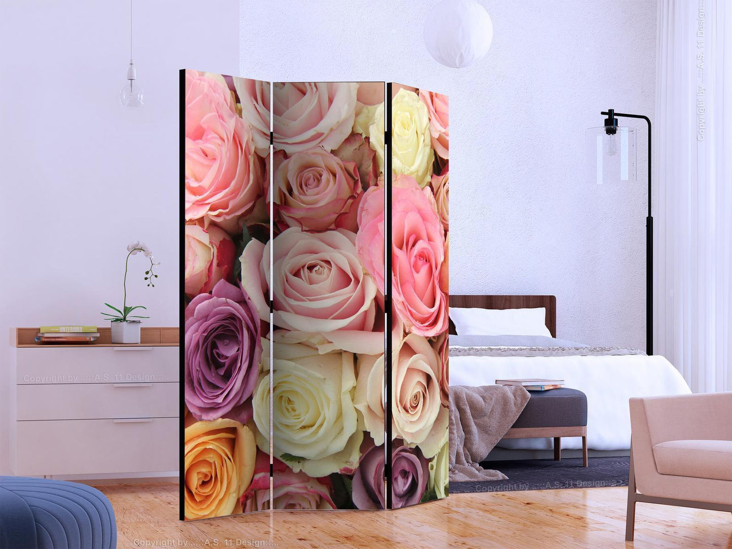 Pastellfargede roser