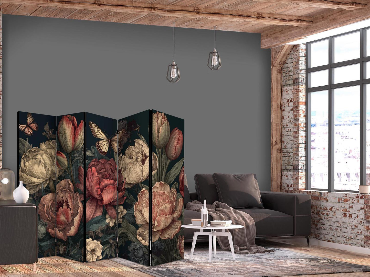 Blomsterillustrasjon - Praktfulle blomsterknopper på turkis bakgrunn
