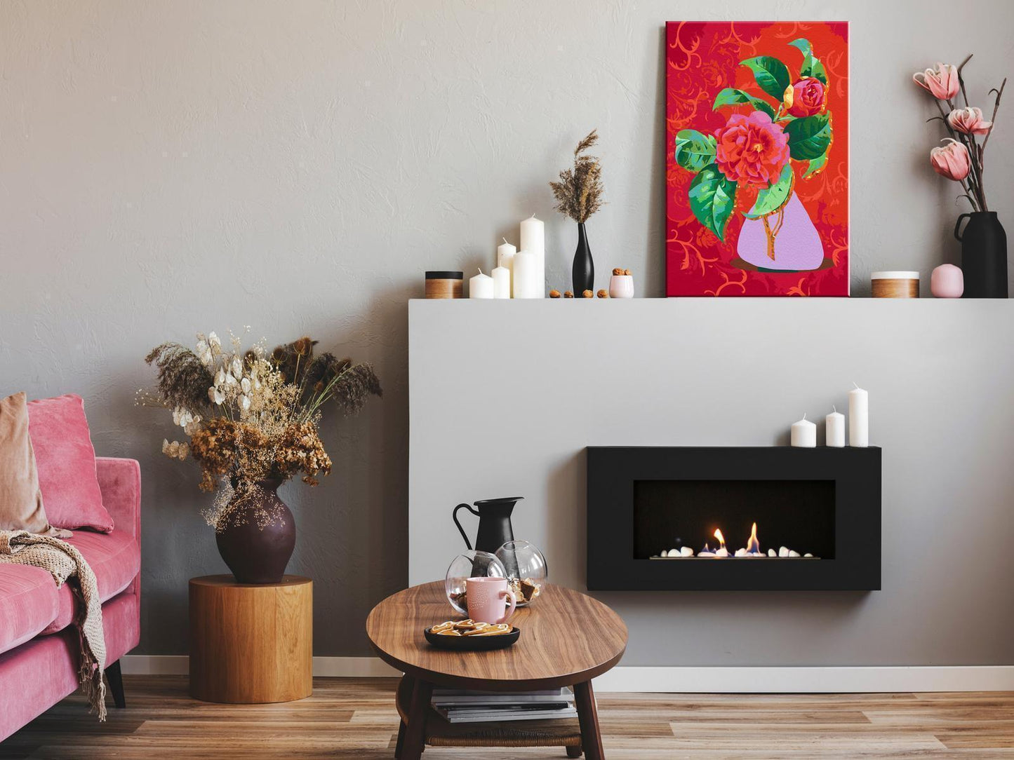 Bukett i en lilla vase