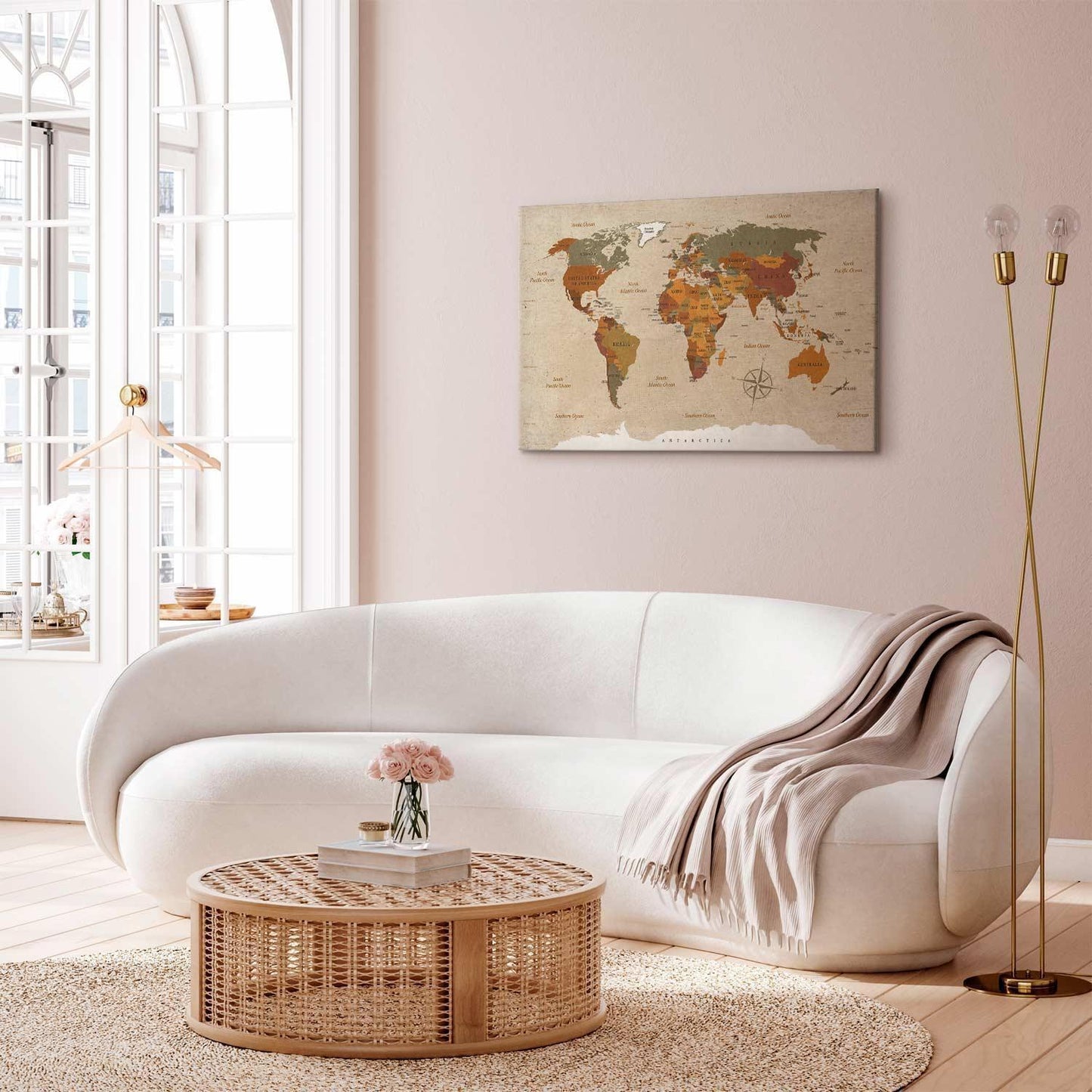 Verdenskart: Beige Chic