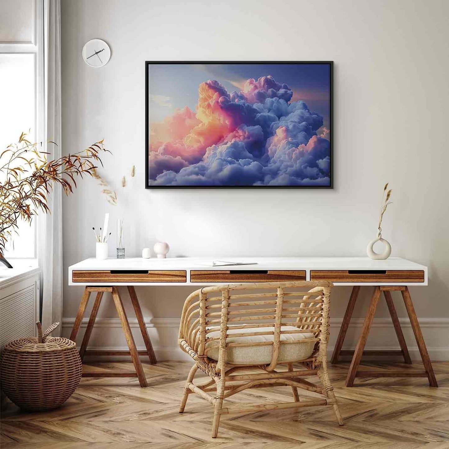 Skyer som malt: Kunstneriske pensler fra daggry som maler himmelen