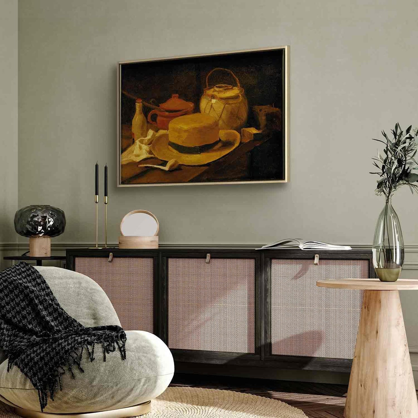 Stilleben med gul stråhatt (Vincent Van Gogh)