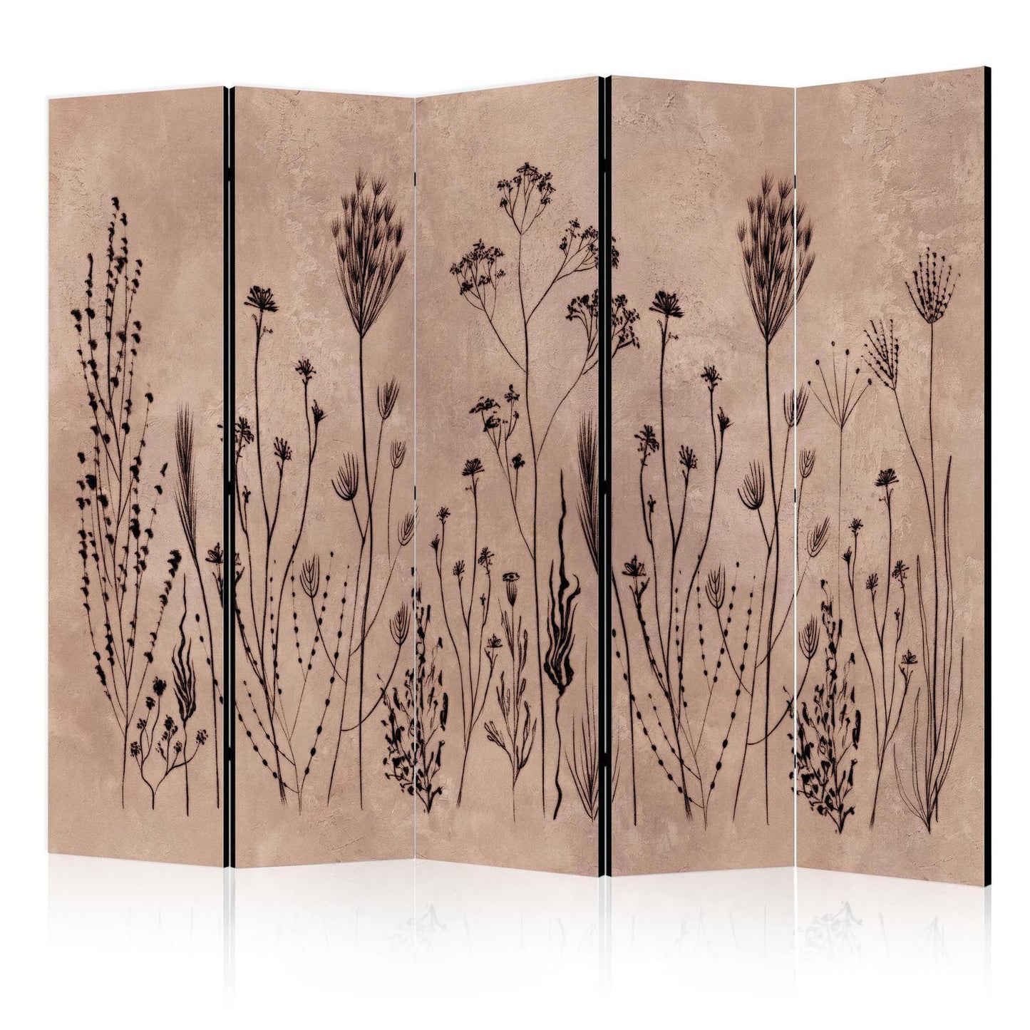 Plant Vintage - Delikate feltblomster på en bakgrunn i Lime Wash-teknikk