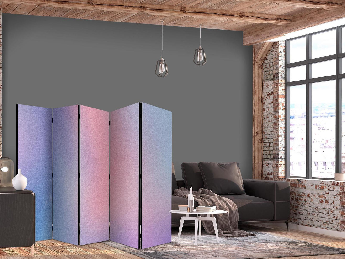 Regnbuegradient - Delikat flerfarget gradient som ligner tåke