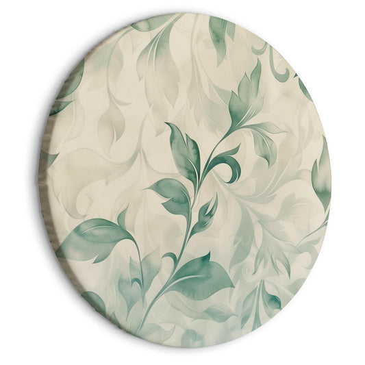 Botanisk motiv i akvarell: Delikate grønn-beige blader