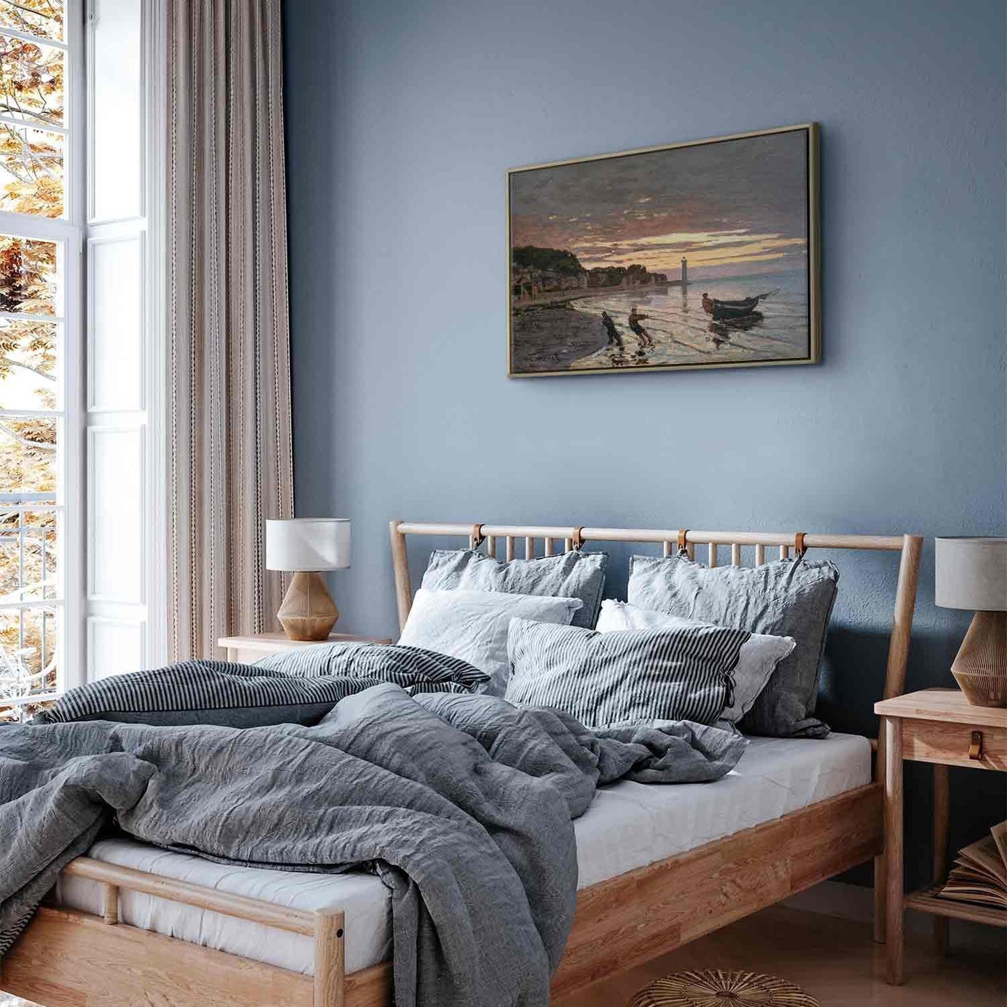 Å dra en båt på land, Honfleur