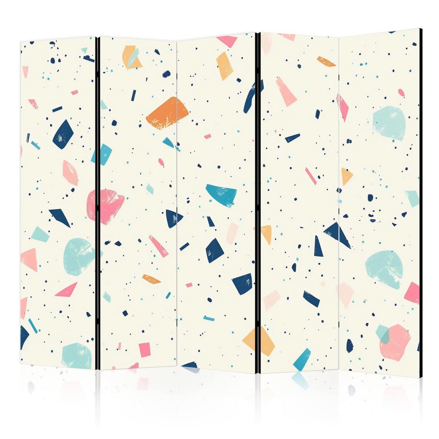 Terrazzo with Multicolored - Large Elements - Cheerful Pattern on a Light Background