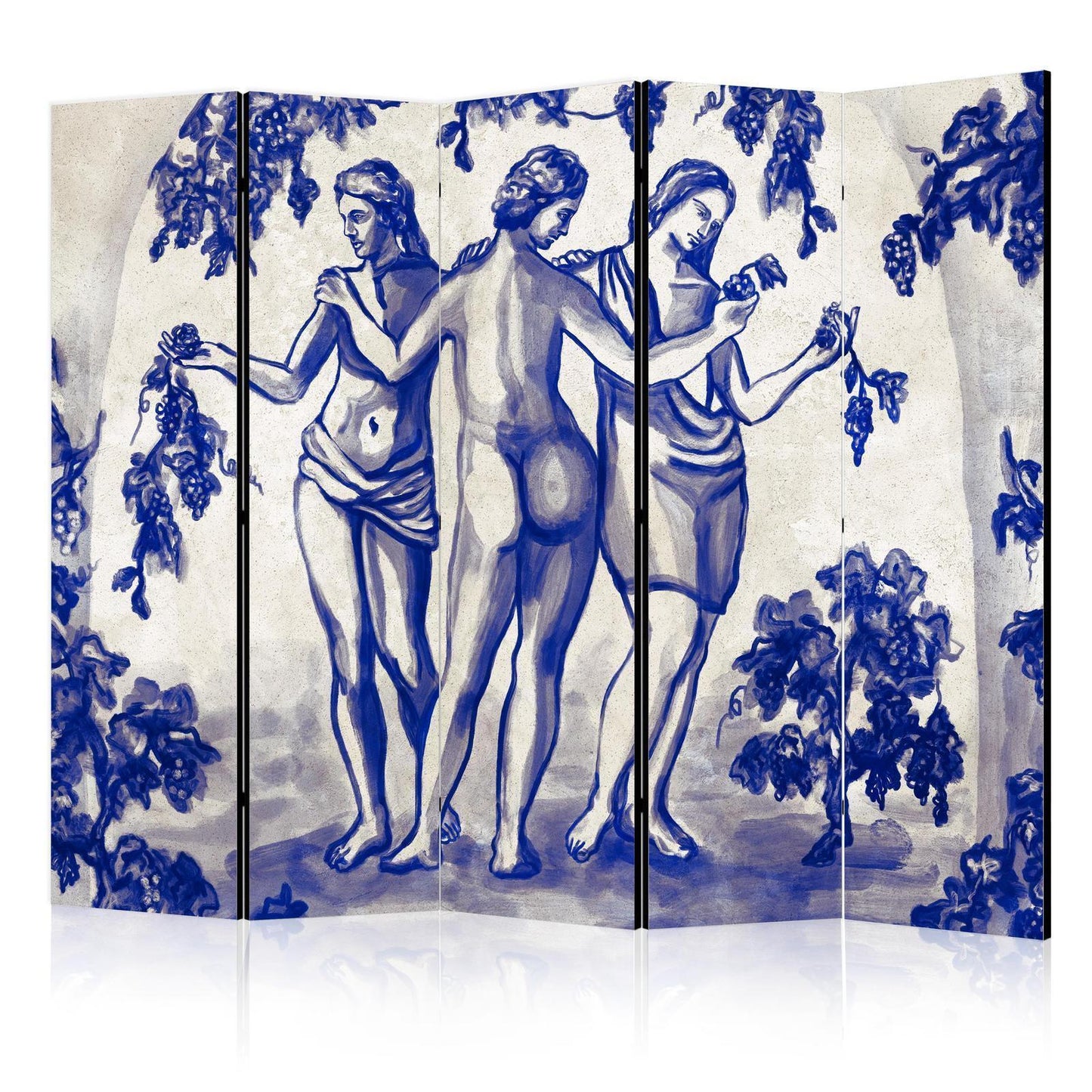 Three Graces - Kvinner blant vinranker inspirert av antikkens maleri