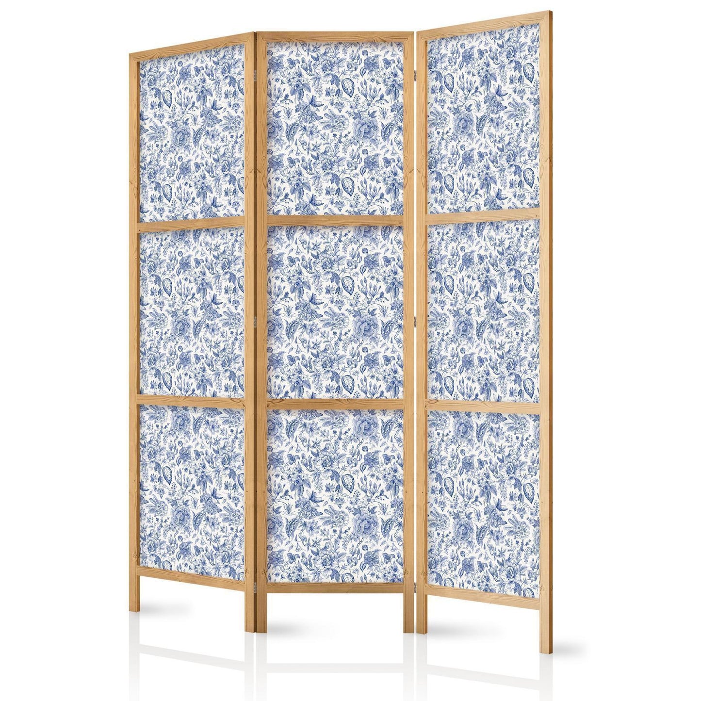 Illustrasjon i vintagestil - Blå blomster på hvit bakgrunn