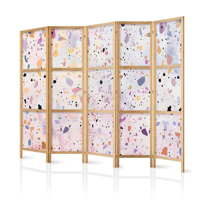 Terrazzo i konfettistil - lilla-rosa - fargerikt mønster