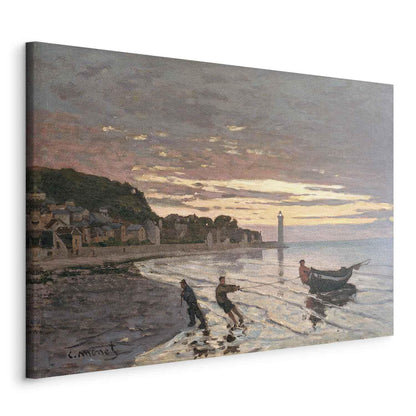 Å dra en båt på land, Honfleur