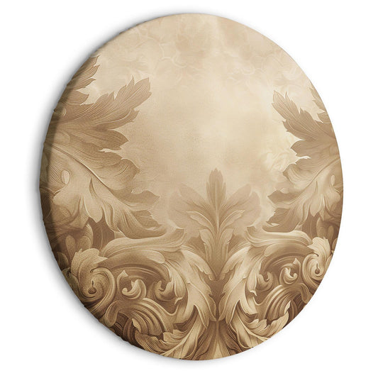 Carved Baroque Ornaments Rich Composition in Sepia Colors