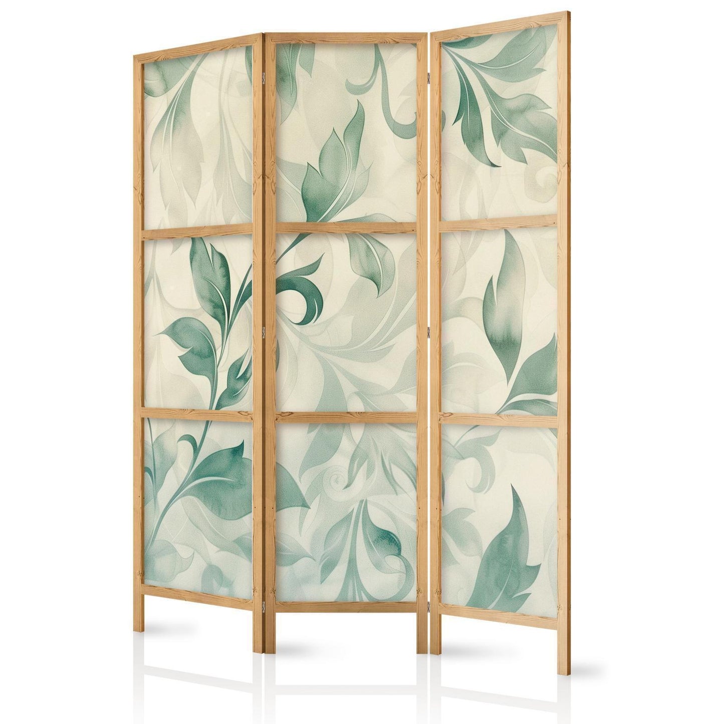 Botanisk akvarellmotiv - Delikate grønn-beige blader