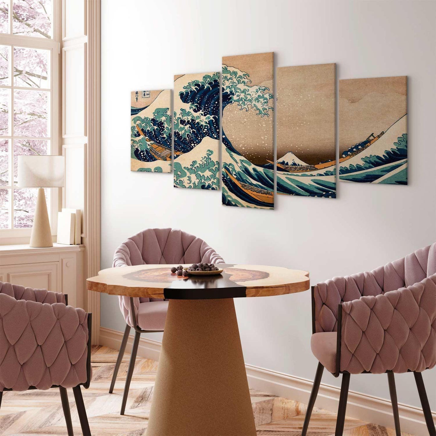 Den store bølgen utenfor Kanagawa (5 deler) Wide