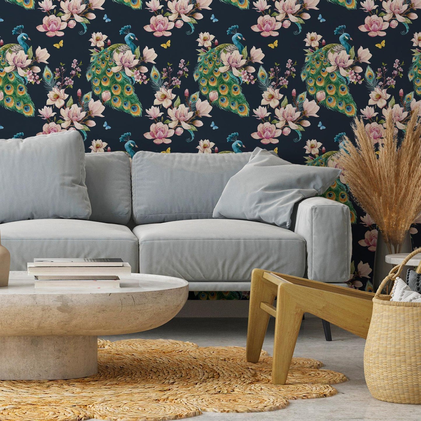 Magnoliaer og påfugler