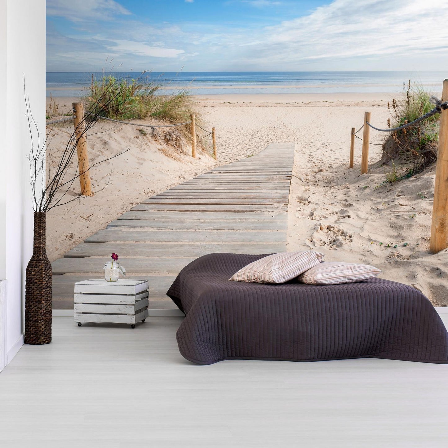 På stranden