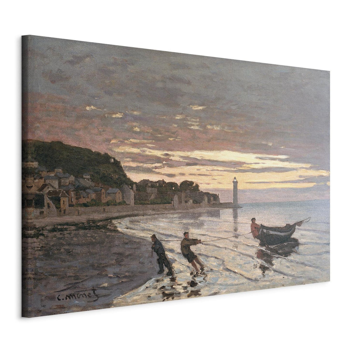 Å dra en båt på land, Honfleur