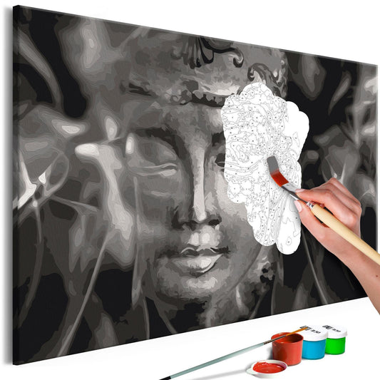 Buddha i svart og hvitt