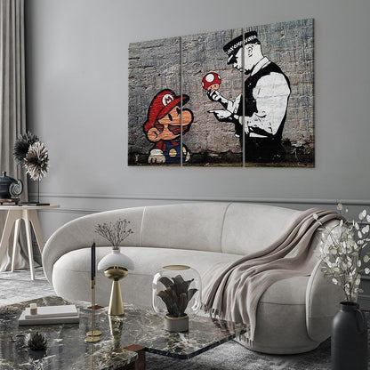 Super Mario Mushroom Cop av Banksy