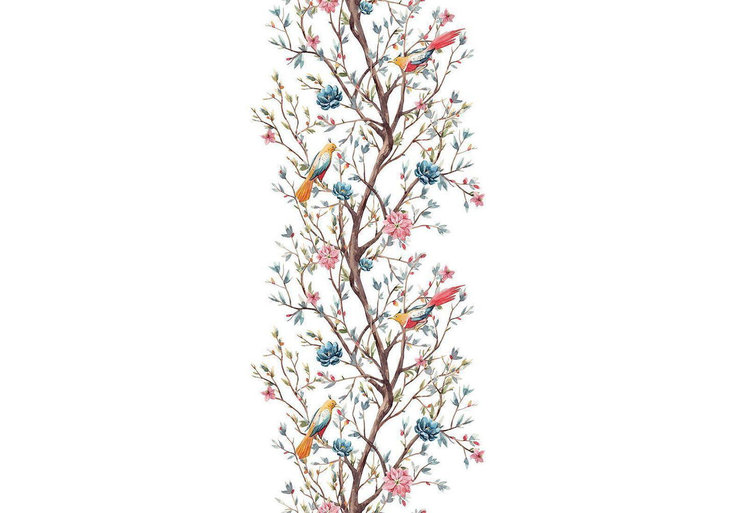 Fugler på en blomstrende kvist