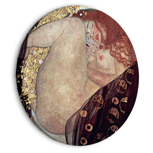 Gustav Klimt - Danae - Aktmaleri som viser en liggende kvinne