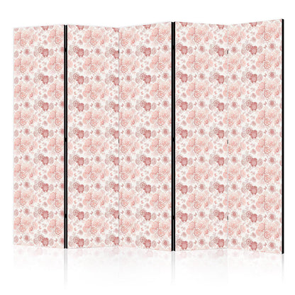 Rosa blomstring - Blomster i varme farger på hvit bakgrunn