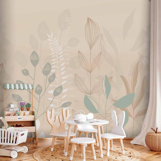 Pastellfarget og beige lysning