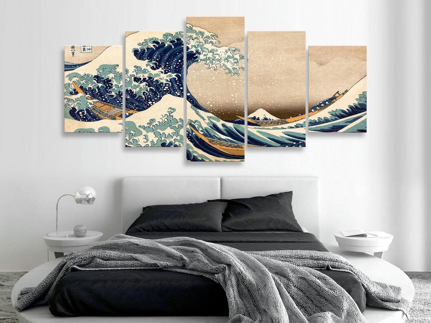 Den store bølgen utenfor Kanagawa (5 deler) Wide