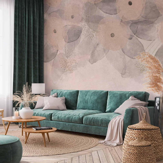 Minimalistisk eng - Mønstre på en delikat beige teksturert bakgrunn
